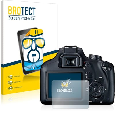 BROTECT - Screenprotector voor Canon EOS 4000D - Folie Beschermfolie transparant 2 Stuks