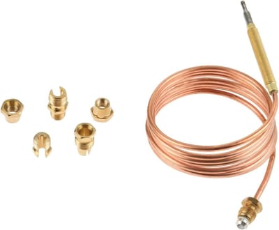 Gasthermo-element - Thermokoppel Haard - Veilig Gasgebruik - Universele Compatibiliteit - 60-150cm - Zilver