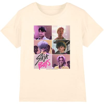 K-Pop Demon Hunters Kinderen/Saja Jongens Ruit T-Shirt (Natuurlijk)