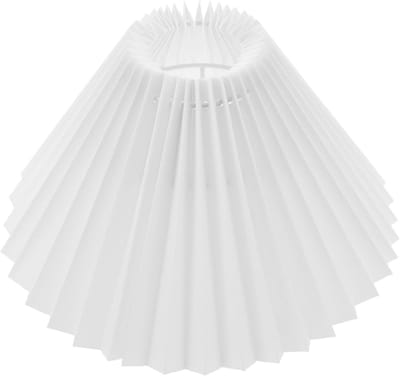 Vouwbare stoffen geplooide lampenkap 14 x 14 x 14 cm Wit voor tafellamp, binnenverlichting en stijlvolle woonaccessoires