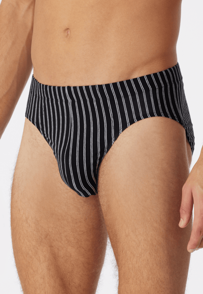 SCHIESSER 95/5 slip (1-pack) - heren supermini biologisch katoen gestreept meerkleurig