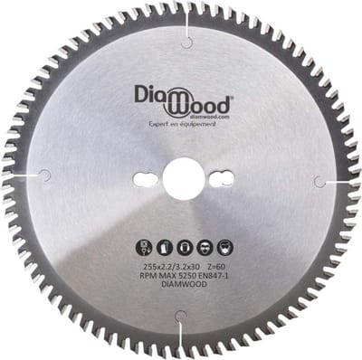 Cirkelzaagblad HM Universeel D 255 mm - Boring: 30 mm, Dikte: 3,2 mm, Z60 voor Hout