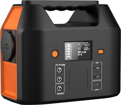 Nexvo® Draagbare Power Station Generator - Powerstation - Powerbank -Oranje - ‎19cm x 12cmx 17cm; 1.66 kg