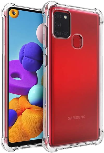 Hoesje Geschikt Voor Samsung Galaxy A21S Hoesje Transparant Shock Proof Case Hoes Cover Telefoonhoesje