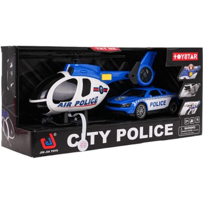 Politie Helikopter & Auto Speelgoed Set - Licht & Geluid