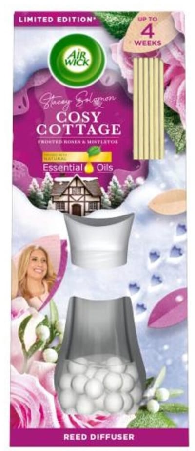 Air Wick Essentials Geurstokjes - Cosy Cottage met Rozen & Kerstboom - 25 ml