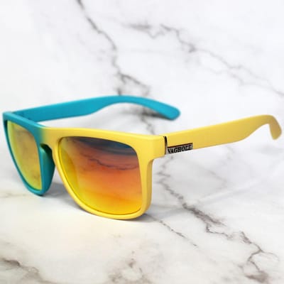 VAGHOZZ Klassieke UV400 Zonnebril voor Mannen Vrouwen Vierkant Buiten Sport Vissen Rijden Brillen yellow