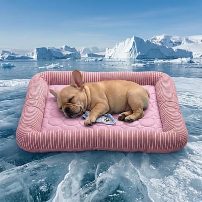 KZQ Roze Zelfkoelende Mat Voor Honden En Katten – Ice Silk, Ademend, Wasbaar, Drukgeactiveerd, Geschikt Voor Bench, Bank En Autostoel, Maat M
