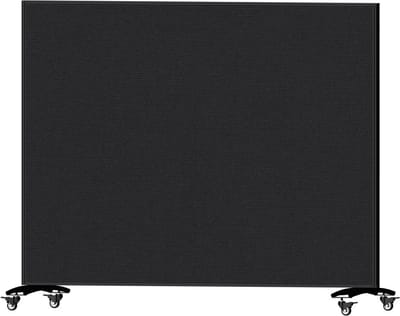 IVOL Mobiele Scheidingswand 160x120 cm - Akoestisch paneel - Whiteboard - Zwart