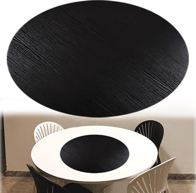Draaiplateau Tafeldecoratie - Draaiblad Serveer - Gerechten Delen - 360 Graden Draaibaar - 80 cm Diameter - Zwart