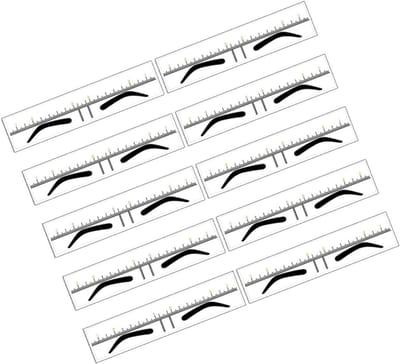 Wenkbrauw Liniaal - Make-up Hulpmiddel - Nauwkeurig Vormgeven - Verstelbaar Ontwerp - 10 Stuks - Assorti