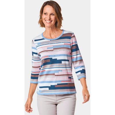 Zachte pullover met hoogwaardige intarsia - meerkleurig / gedess. - Gr. 40 van Goldner Fashion