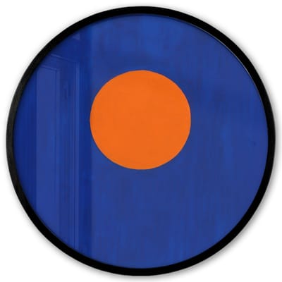 Poster in lijst Rond - Fotolijst 40x40 cm - Posters - Vorm - Rond - Minimalistisch - Blauw - Ronde posterlijst zwart - Decoratie - Wanddecoratie woonkamer - Muurdecoratie slaapkamer