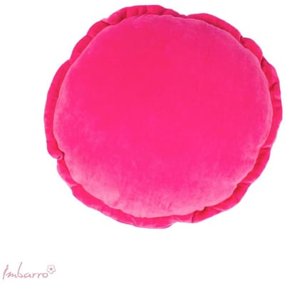 Imbarro Home & Fashion Kussen Rond Velvet Ruffle - Round Ruffle Fuchsia 40 x 40 cm