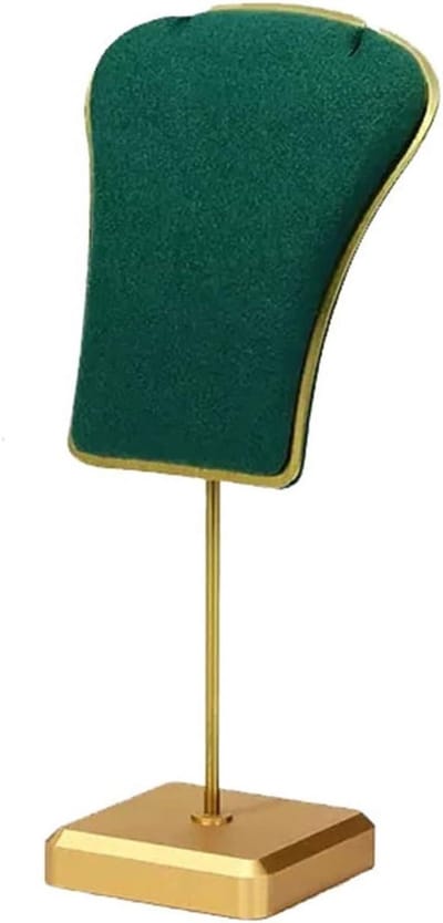 Sieraden standaard - Ketting houder - Sieraden presenteren - Uniek microfiber ontwerp - Compact formaat - Groen