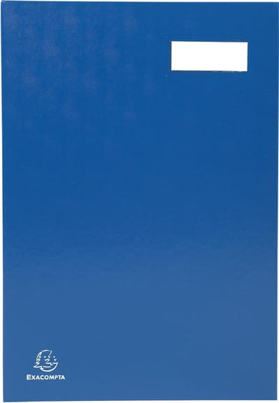 Exacompta handtekenmap voor ft 24 x 35 cm | uit karton overdekt met pvc | 20 indelingen | blauw