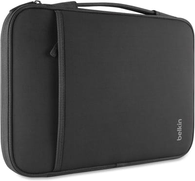 SnelShoppen - Laptop Sleeve 13 inch zwart - Neopreen met fleece interieur - Bescherming voor laptop - Handige draagopties - Voor thuis, werk en onderw