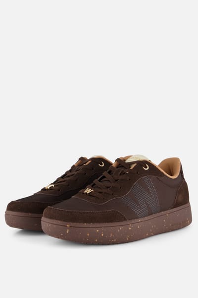 Woden Line Sneak Sneakers bruin Leer - Maat 40