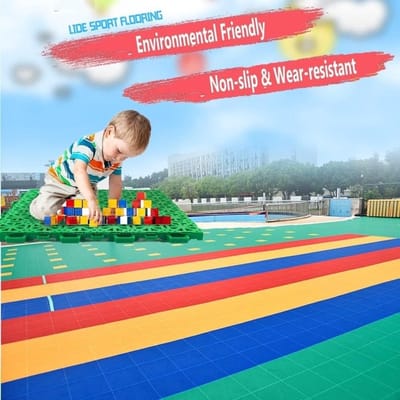 Modulaire Sportvloer - In elkaar grijpende Tegels - Outdoor Fitness - Weerbestendig Antislip - 30.5x30.5cm