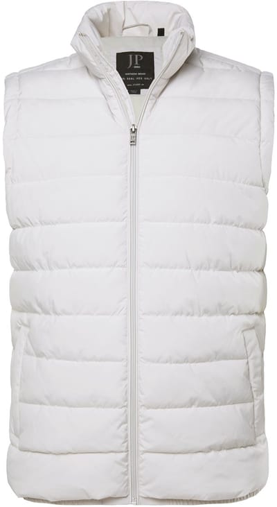 JP 1880 - Heren - Bodywarmer outdoor Buik-Fit opstaande kraag - Grijsbeige - Maat 4XL