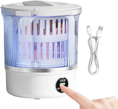 Voor het wassen van gecombineerd ondergoed voor wasmachine en droger, mini-draagbare elektrische wasmachine, mini-knipperlicht voor thuis, slaapzaal, kleine machine