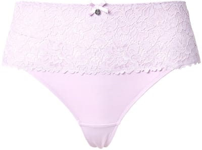 TruYou - Dames - TRUYOU string-panty fijn glinsterend kant microvezels - Mauveroze - Maat 50+