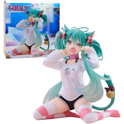 Dernière Hatsune Miku Dans Un Monde Aux Fenêtres Fermées Figurine de Collection Anime Action Mignonne Kawaii Modèle Poupée Jouets Cadeau de Noël