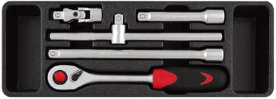 ratelset - 1/2 aansluiting - 5 delig - ratelgereedschap - ratel en accessoires - seneca