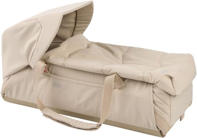 Voksi Carry Me Canopy and Mosquito net - Zonnescherm + Muggennet - Babynest accessoire - Draagbaar CarryMe babynest accessoire - SeashellSand