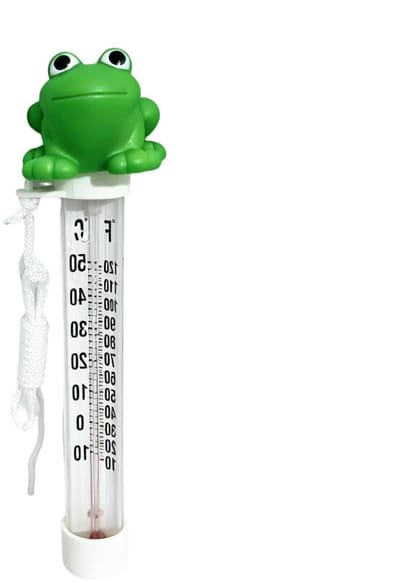 Zwembad Thermometer - Watermeter - Watertemperatuur Meten - Drijvend Kikkerontwerp - 14.4 cm Lengte - Groen
