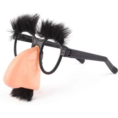 Grappige Bril met Snor voor Halloweenfeest Verkleedkostuum Volwassene Grote Neus Festival Kostuum Accessoires black