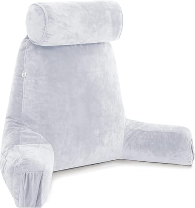 Comfortabel Rugkussen met Armen en Nekrol voor Bed Lezen en Ontspannen