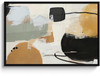 Poster in lijst - Fotolijst 120x80 cm - Posters - Paint - Abstract - Kleuren - Posterlijst zwart - Decoratie - Wanddecoratie woonkamer - Muurdecoratie slaapkamer