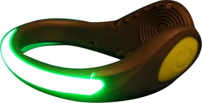 *** 2x LED-Shoe Clips: Zie eruit met Veiligheid tijdens Hardlopen, Jogging, Fietsen & Outdoor - Set van 2 Stuks - Groen - van Heble® ***