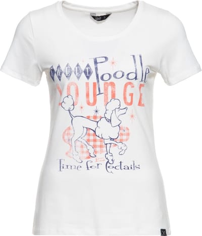 Queen Kerosin Slim Fit T-shirt mit Frontprint QK4215357404 Offwhite