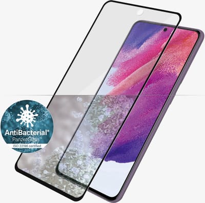 PanzerGlass Screenprotector geschikt voor Samsung Galaxy S21 FE Glazen | PanzerGlass Edge to Edge Screenprotector - Case Friendly - Zwart