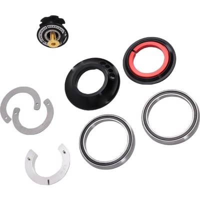 Jeu de direction avec passage de câbles pour cadres standard IS52, Conception intégrée pour 28,6 mm supérieur, 40 mm inférieur avec écrou de 6,5 mm et Alliage d'aluminium usiné CNC black
