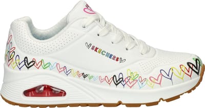 Skechers Uno Love All Around dames sneaker - Wit