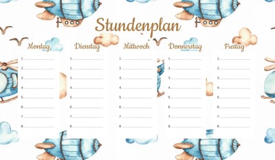 Wallvy Plan lekcji magnetyczny - Lessenplan - 30x17,5 cm - Personalisatie mogelijk - Droogwisbaar