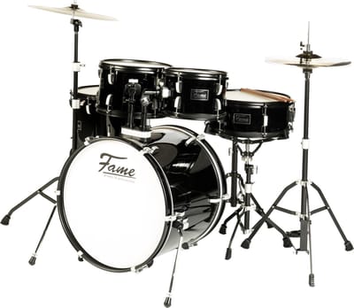 Fame FS20B First Step Studio Drum Set (Piano Black) - Drum set