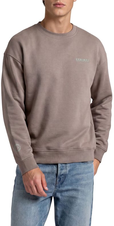 DENIMFY Heren trui DFKeno bequem Grijs S Ronde Hals Volwassenen sweatshirt / sweater