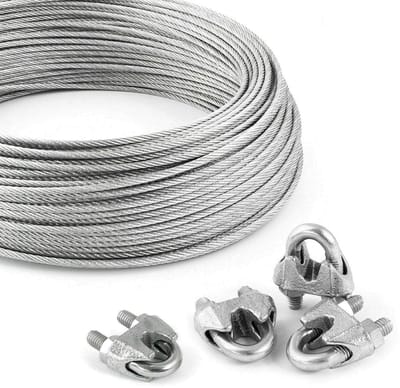 Stalen Kabel Set - Touw Draad - Klimhulp Tuin - Verzinkt Staal - 3 mm 20 meter