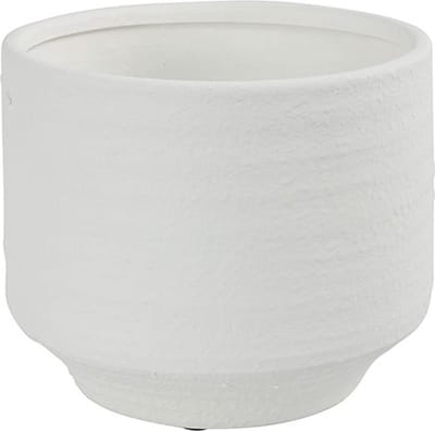 Countryfield Bloempot Terri L wit aardewerk - L25,5B25,5H20,5CM