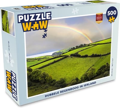 Puzzel Dubbele regenboog in Ierland - Legpuzzel - Puzzel 500 stukjes