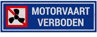 Motorvaart verboden bord | Sign Again materiaal | 21 x 7 cm