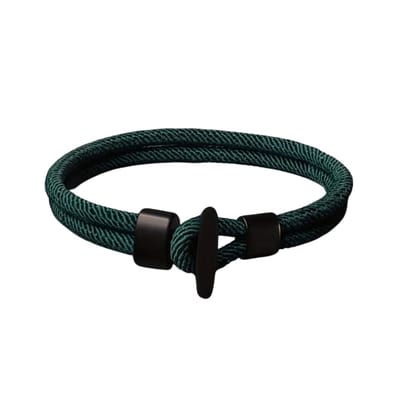 Livano Armband - Staal - Nep Zilver - Dames - Donkergroen
