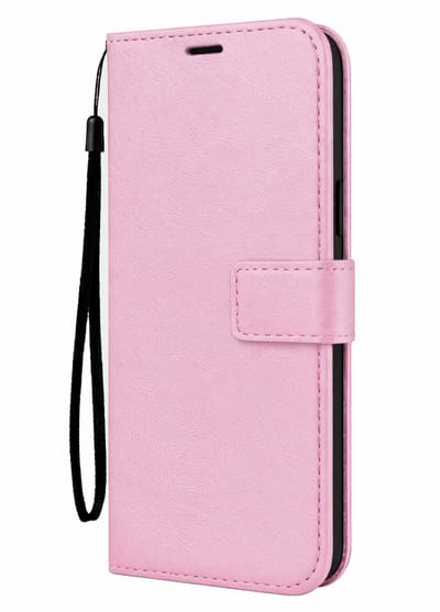 Hoesje Met Pasjeshouder - Geschikt voor Samsung Galaxy A37 - Luxe Bookcase Portemonee - Flip Case - Kunstleer Book Case - Flipcase - Book Cover - Walletcase - Portemonneehoes - Lichtroze