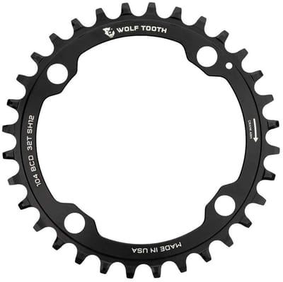 Wolf Tooth Shimano 12s 104 Bcd Kettingblad Zwart 36t