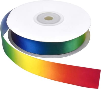 Decoratieve Satijnen Cadeaulint in Regenboogkleuren, 2 cm Breed, 22 m voor Cadeauverpakking en DIY Decoratie
