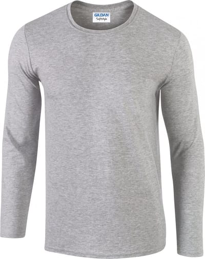 Gildan Softstyle® Euro Fit Adult Long Sleeve T-shirt GI64400 - RS Sport Grey - XXL